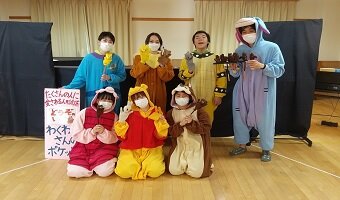 【わくわくさんのポケット・サプライズ企画部】1月12日（金）、加古川市願成寺保育園で人形劇公演と防災・防犯啓発活動を行いました
