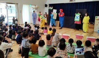 【わくわくさんのポケット他】小野市の認定こども園で人形劇公演と防災・防犯啓発活動を行いました